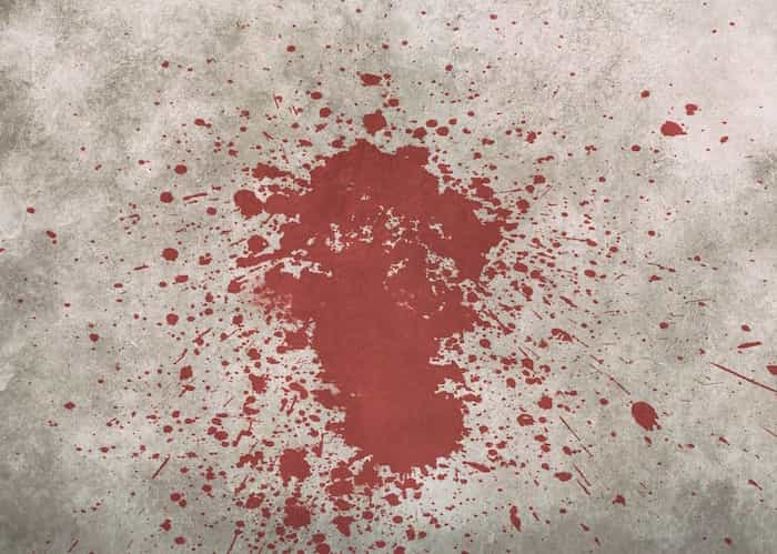 Restos de fluidos en un colchón