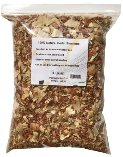 Virutas de cedro para acabar con los pececillos de plata