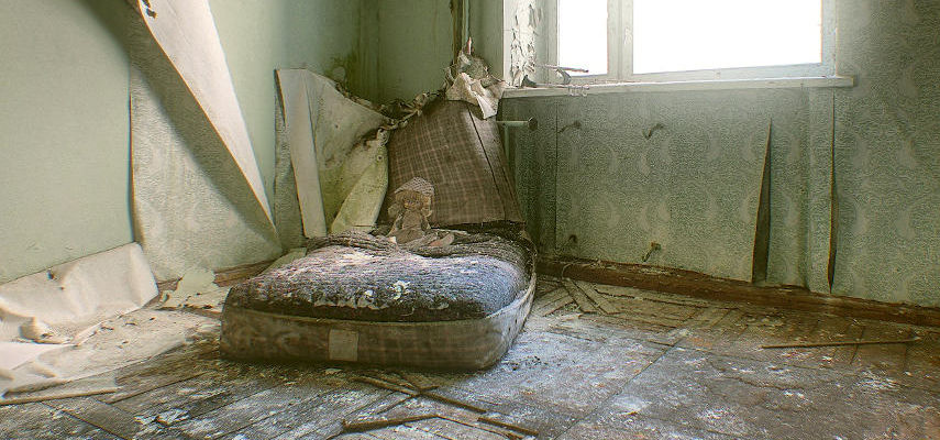 Vivienda donde se realiza una limpieza de choque